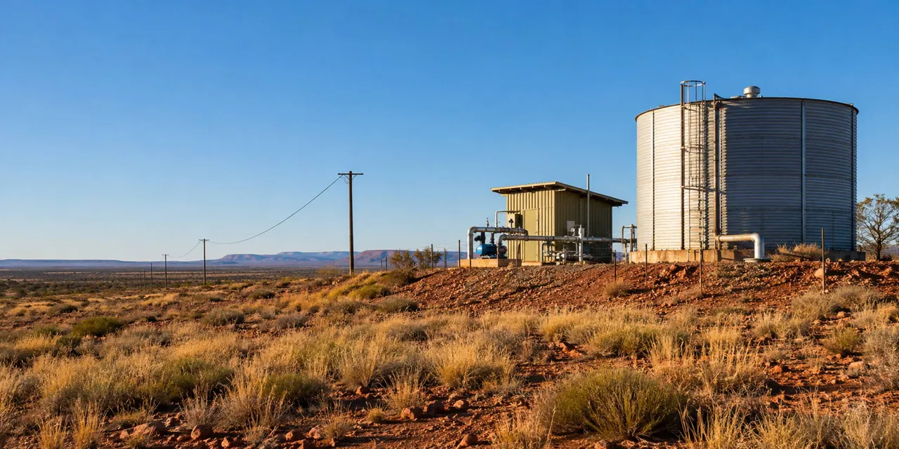 Remote pump station and reservoir tank